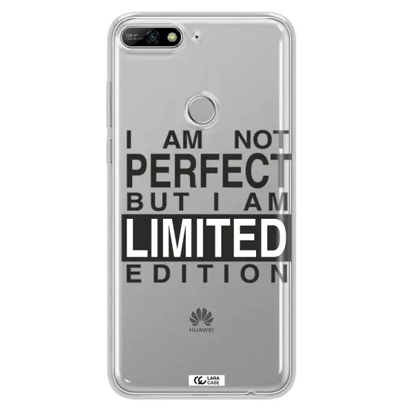 I Am Not Perfect Huawei Y7 2018 Clear TPU Case