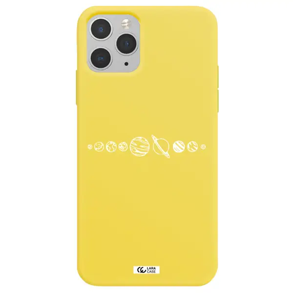 Solar System Apple iPhone 11 pro max Silicone canary yellow Case