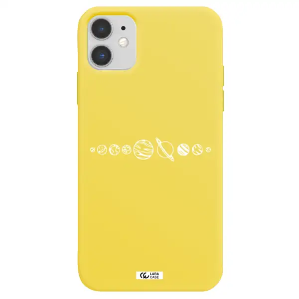 Solar System Apple iPhone 11 Silicone canary yellow Case