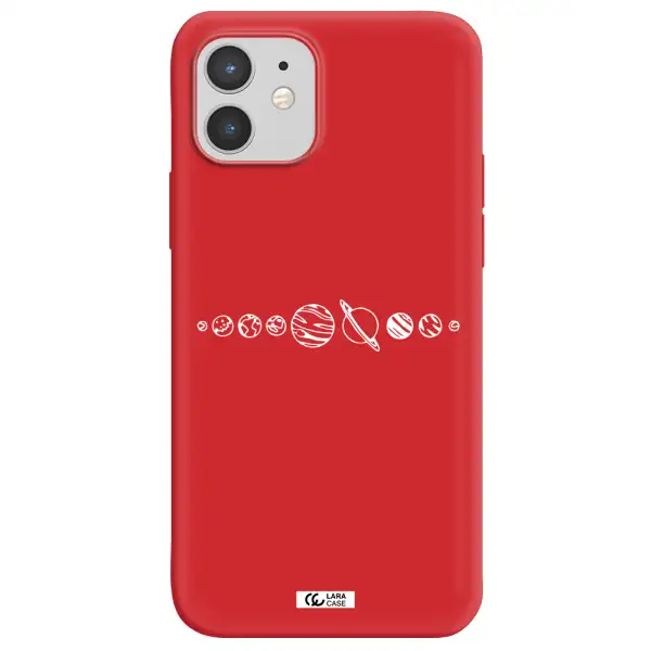 Solar System Apple iPhone 12 mini Silicone Imperial Red Case