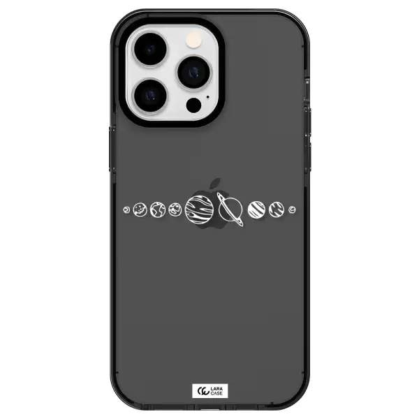 Solar System Apple iPhone 14 pro max impact Smoke Black Case