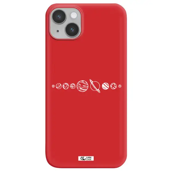 Solar System Apple iPhone 14 Silicone Imperial Red Case