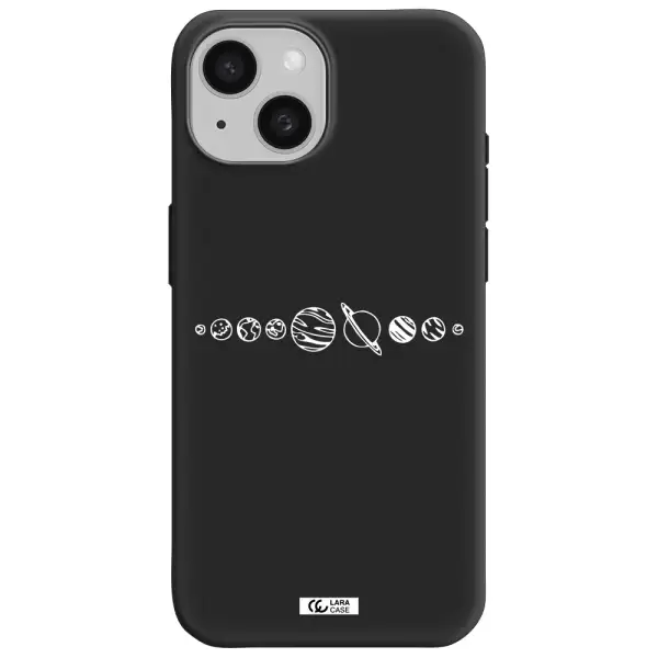 Solar System Apple iPhone 15 Silicone black Case