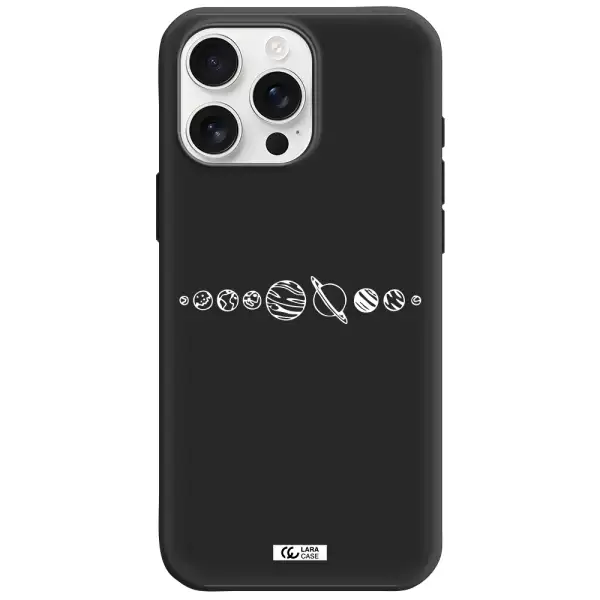 Solar System Apple Iphone 16 Pro Max Silicone Black Case