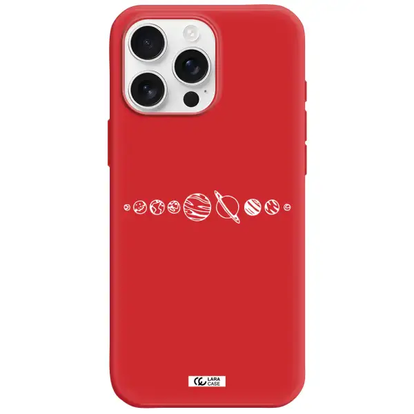 Solar System Apple Iphone 16 Pro Max Silicone Imperial Red Case
