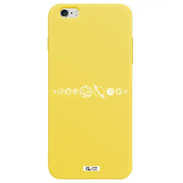 Solar System Apple iPhone 6 s plus Silicone canary yellow Case