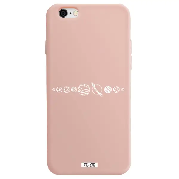 Solar System Apple iPhone 6 Silicone pastel pink Case
