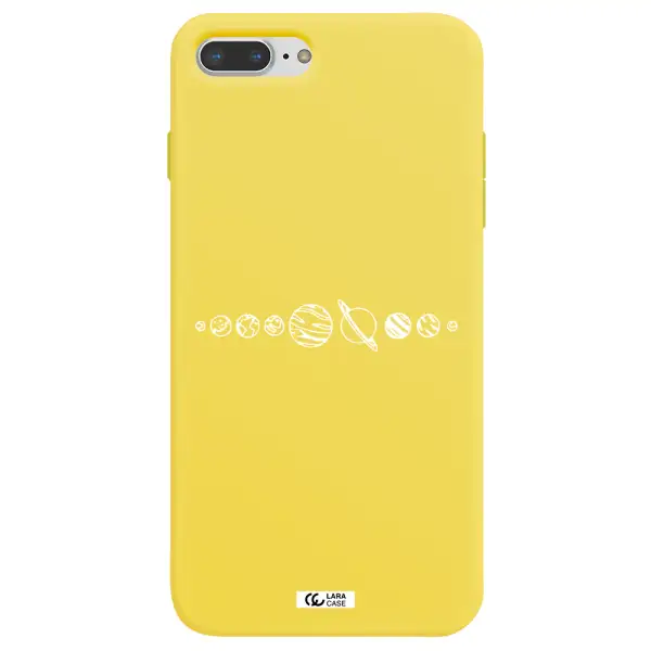 Solar System Apple iPhone 7 plus Silicone canary yellow Case