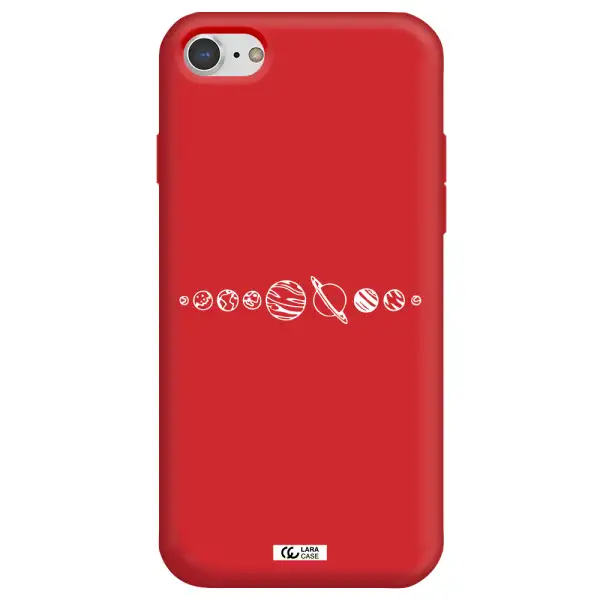 Solar System Apple iPhone 7 Silicone Imperial Red Case
