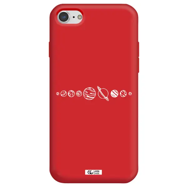 Solar System Apple iPhone 8 Silicone Imperial Red Case