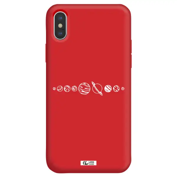 Solar System Apple iPhone X Silicone Imperial Red Case
