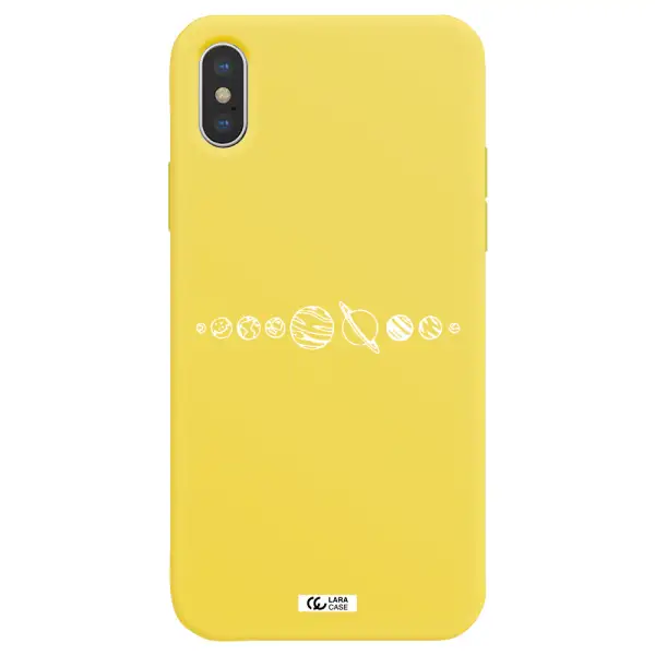 Solar System Apple iPhone XS max Silicone canary yellow Case