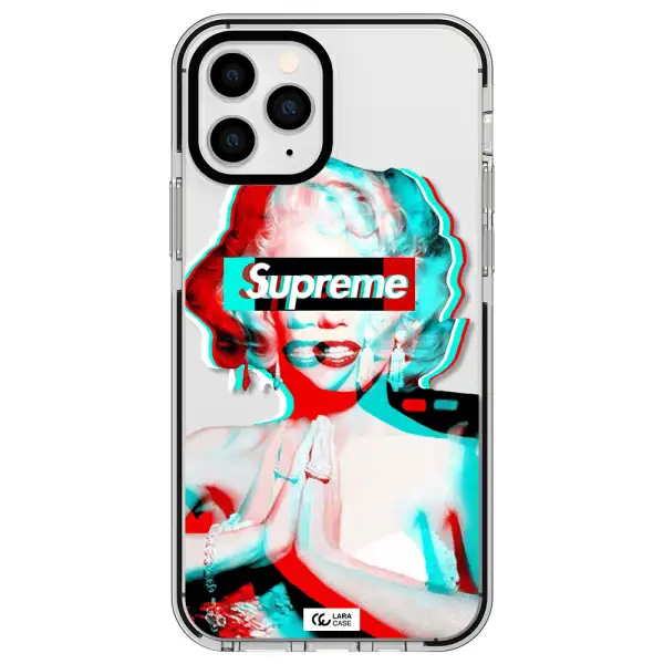 Marilyn Monroe Supreme Apple iPhone 11 pro max impact black border Case
