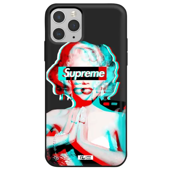 Marilyn Monroe Supreme Apple iPhone 11 pro max Silicone black Case