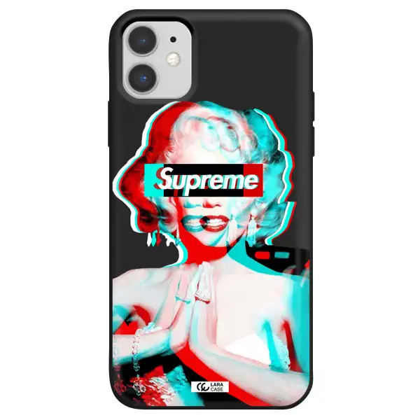 Marilyn Monroe Supreme Apple iPhone 11 Silicone black Case