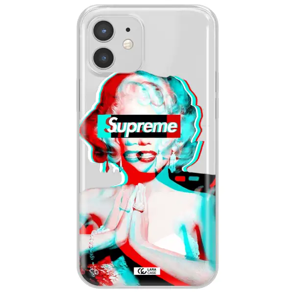 Marilyn Monroe Supreme Apple iPhone 12 mini Clear TPU Case