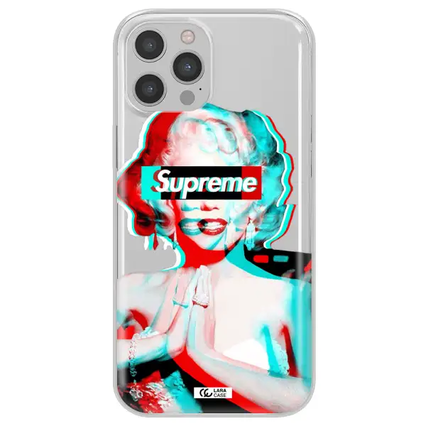 Marilyn Monroe Supreme Apple iPhone 12 pro max Clear TPU Case