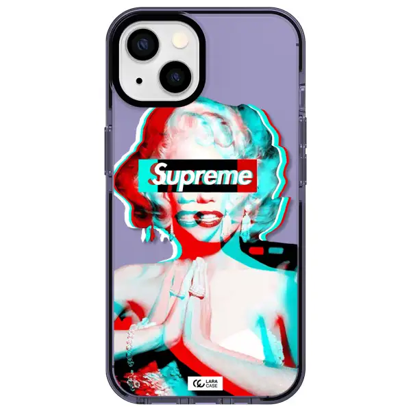 Marilyn Monroe Supreme Apple iPhone 13 impact Lilac Case