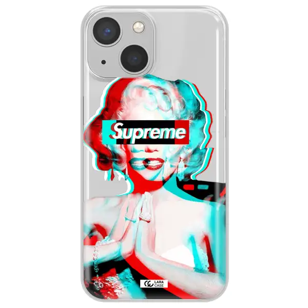 Marilyn Monroe Supreme Apple iPhone 13 mini Clear TPU Case