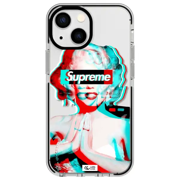 Marilyn Monroe Supreme Apple iPhone 13 mini impact black border Case