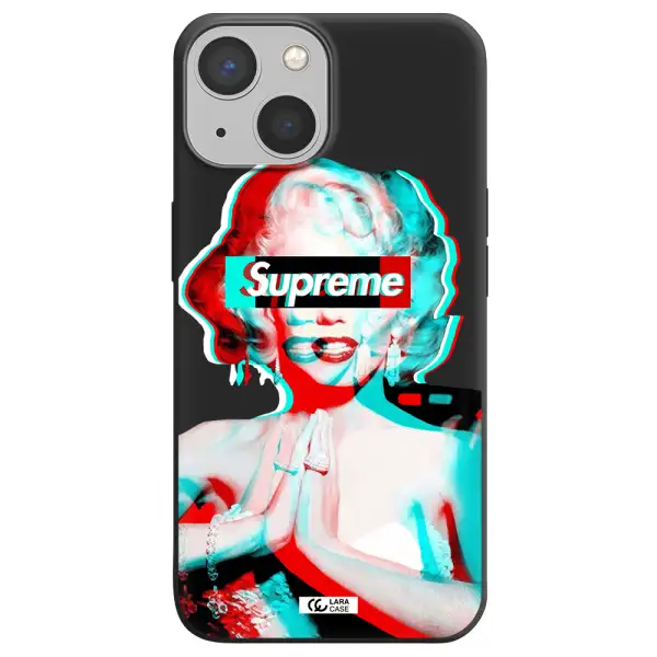 Marilyn Monroe Supreme Apple iPhone 13 mini Silicone black Case