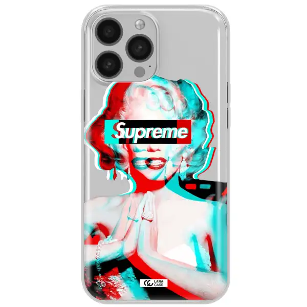 Marilyn Monroe Supreme Apple iPhone 13 Pro Clear TPU Case