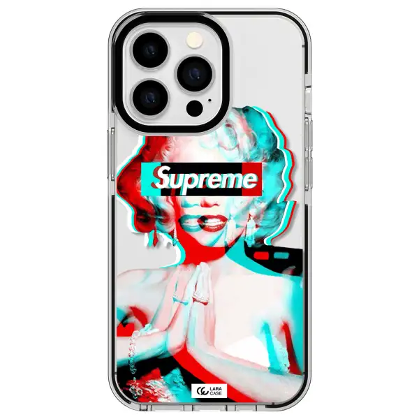 Marilyn Monroe Supreme Apple iPhone 13 Pro impact black border Case