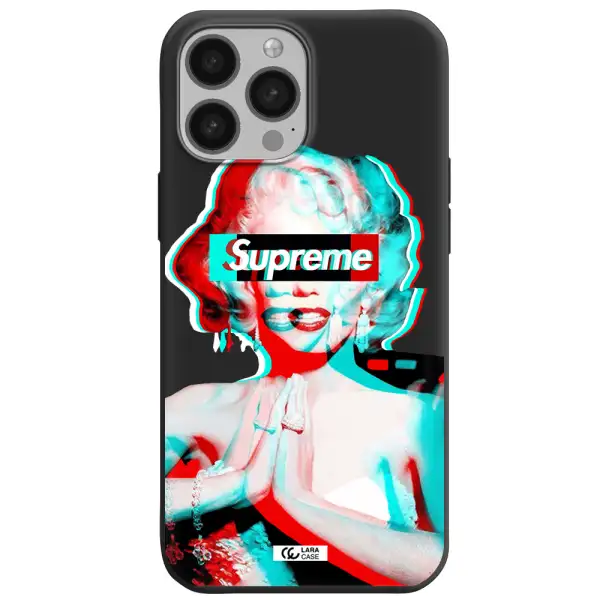 Marilyn Monroe Supreme Apple iPhone 13 Pro Max Silicone black Case