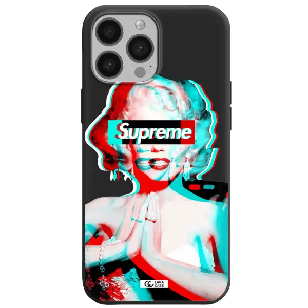 Marilyn Monroe Supreme Apple iPhone 13 Pro Silicone black Case
