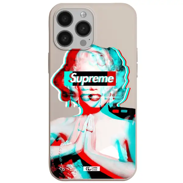 Marilyn Monroe Supreme Apple iPhone 13 Pro Silicone Stone Case