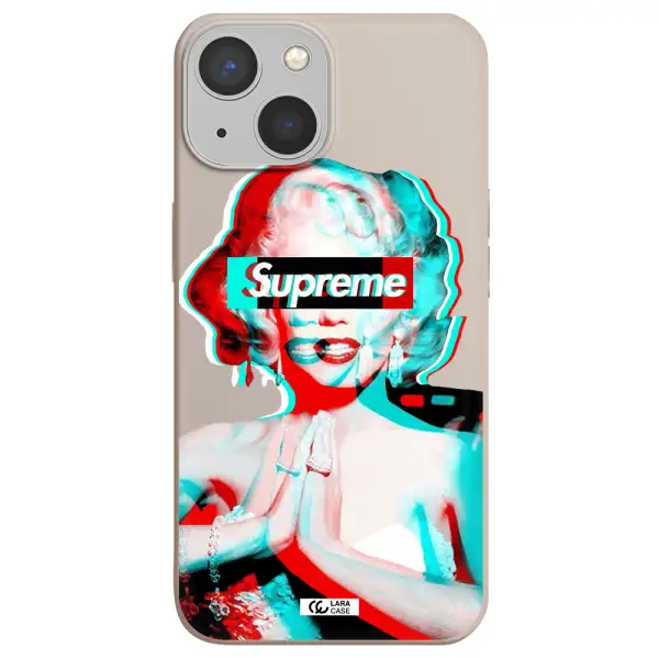 Marilyn Monroe Supreme Apple iPhone 13 Silicone Stone Case