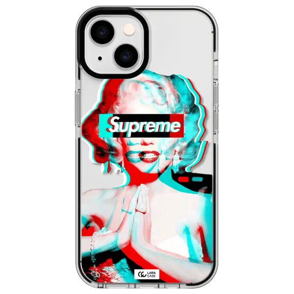 Marilyn Monroe Supreme Apple iPhone 14 impact black border Case
