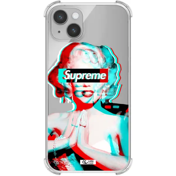 Marilyn Monroe Supreme Apple iPhone 14 plus Clear PC Case