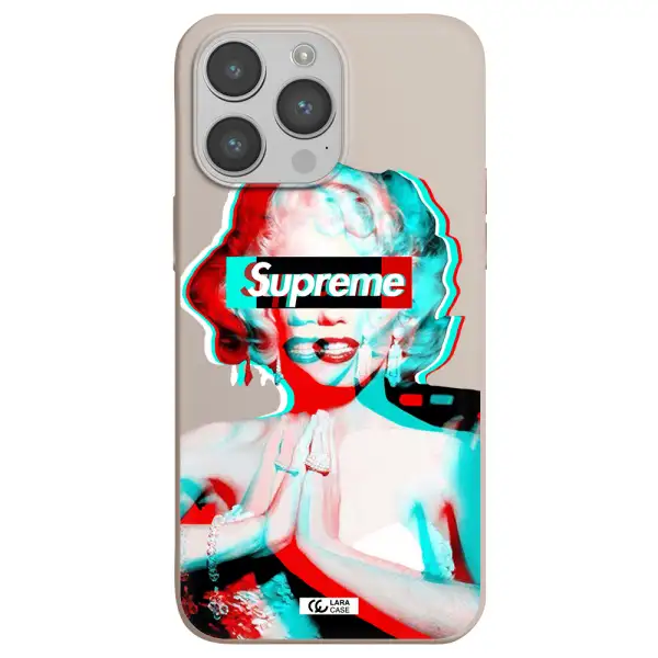 Marilyn Monroe Supreme Apple iPhone 14 pro max Silicone Stone Case