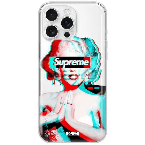 Marilyn Monroe Supreme Apple Iphone 16 Pro Max Clear Tpu Case