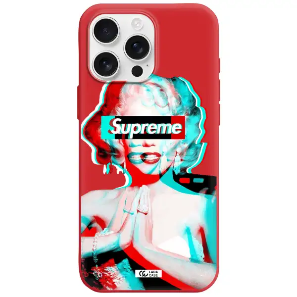 Marilyn Monroe Supreme Apple Iphone 16 Pro Max Silicone Stone Case