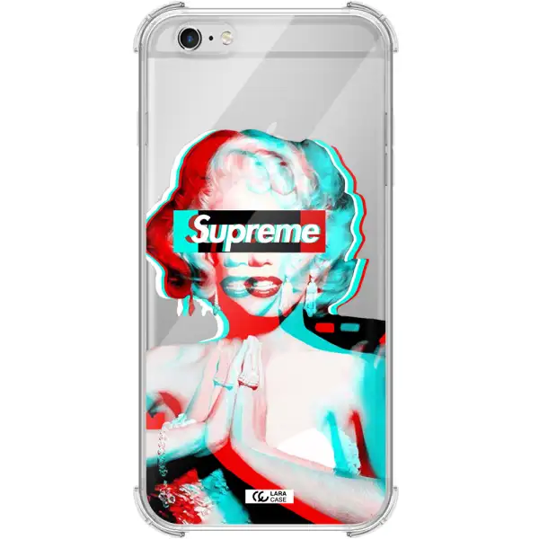 Marilyn Monroe Supreme Apple iPhone 6 plus Clear PC Case