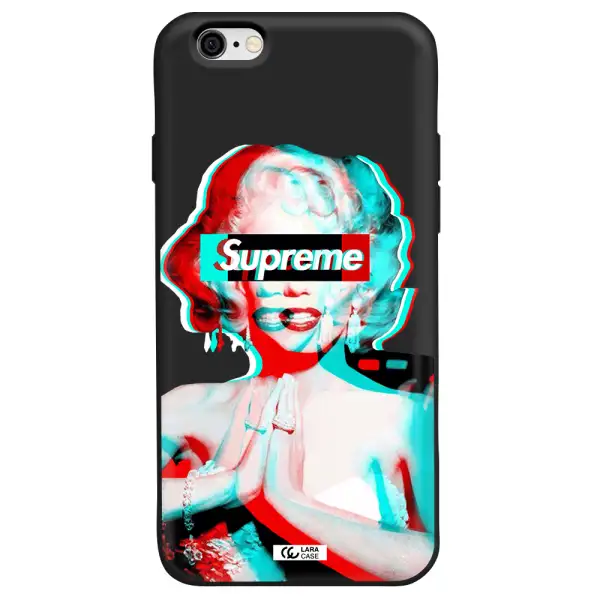 Marilyn Monroe Supreme Apple iPhone 6 Silicone black Case