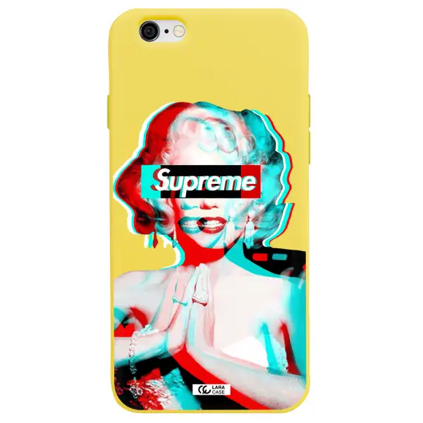 Marilyn Monroe Supreme Apple iPhone 6 Silicone canary yellow Case