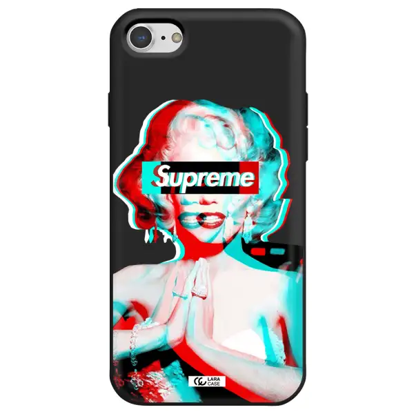 Marilyn Monroe Supreme Apple iPhone 8 Silicone black Case