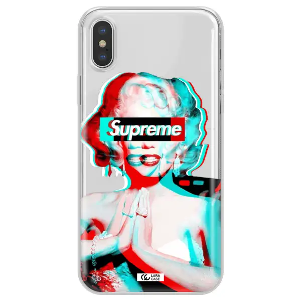 Marilyn Monroe Supreme Apple iPhone XS Clear TPU Case