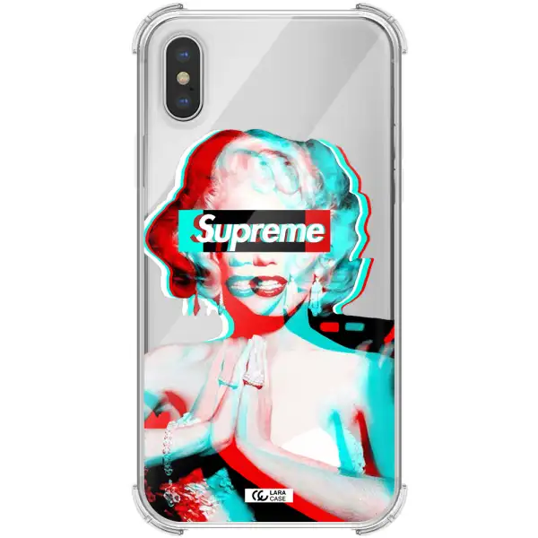 Marilyn Monroe Supreme Apple iPhone XS max Clear PC Case