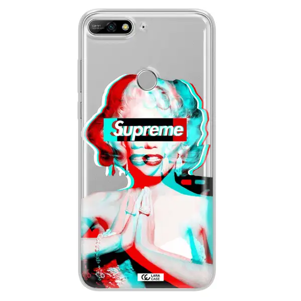 Marilyn Monroe Supreme Huawei Y7 2018 Clear TPU Case
