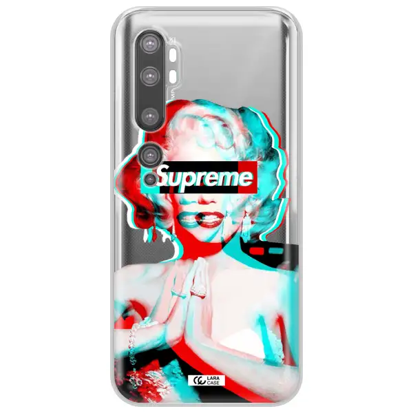 Marilyn Monroe Supreme Xiaomi Mi Note 10 Clear TPU Case