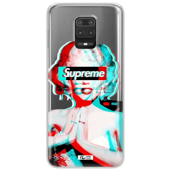 Marilyn Monroe Supreme Xiaomi Note 9S Clear TPU Case