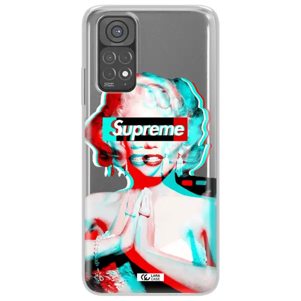 Marilyn Monroe Supreme Xiaomi Redmi Note 11 Clear TPU Case