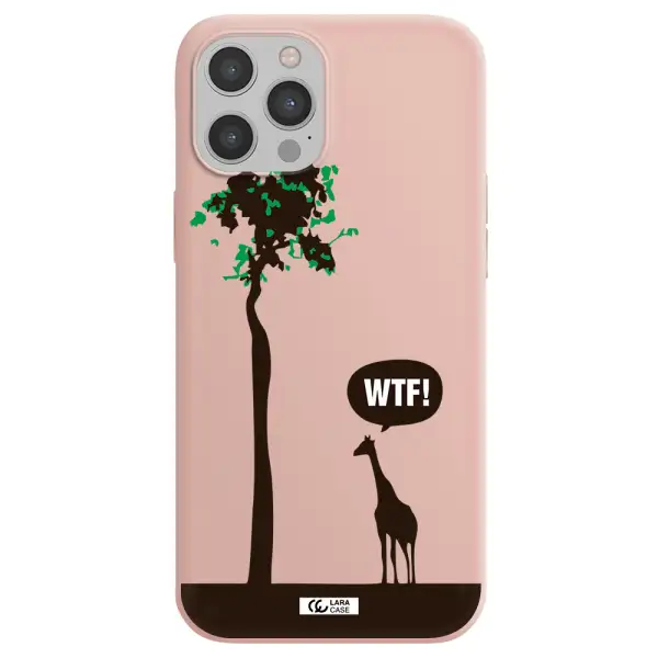 Wtf Apple iPhone 12 pro max Silicone pastel pink Case