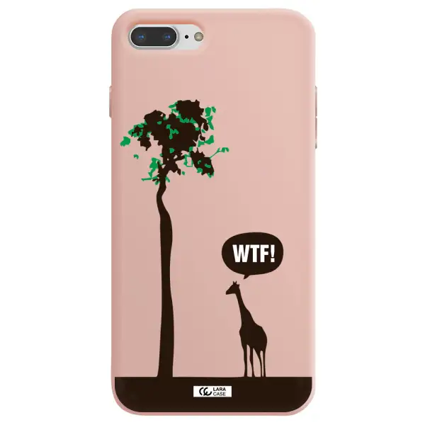 Wtf Apple iPhone 7 plus Silicone pastel pink Case
