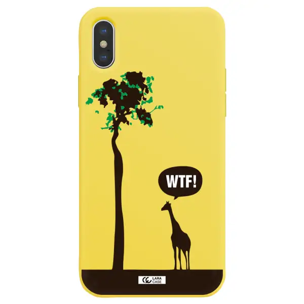 Wtf Apple iPhone X Silicone canary yellow Case