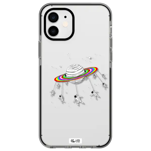 Pluto Rainbow Apple iPhone 11 impact black border Case